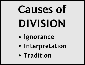 Causes of DIVISION!